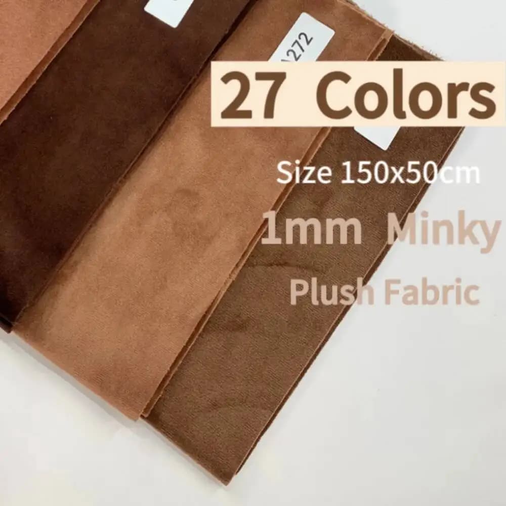 Sewbato Specials 1mm minky fabric 150x50cm Eco-friendly fabric for plush toys dolls skin Sewing fabrics 100% Polyester