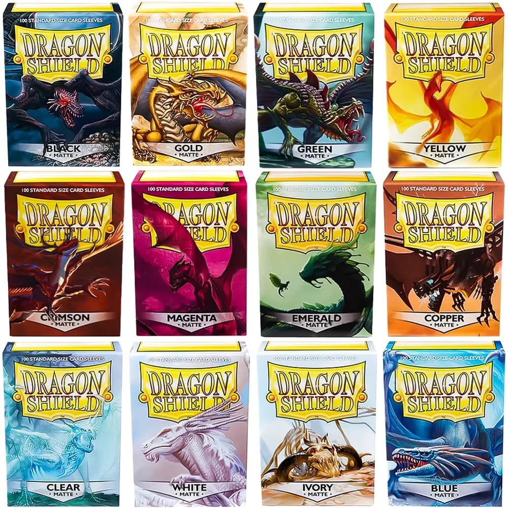 100 PCS/BOX Multicolor Dragon Shield Cards Sleeves Cover Matte Cards Sleeves Protector for TCG/PTCG Star Card Board Games Cards