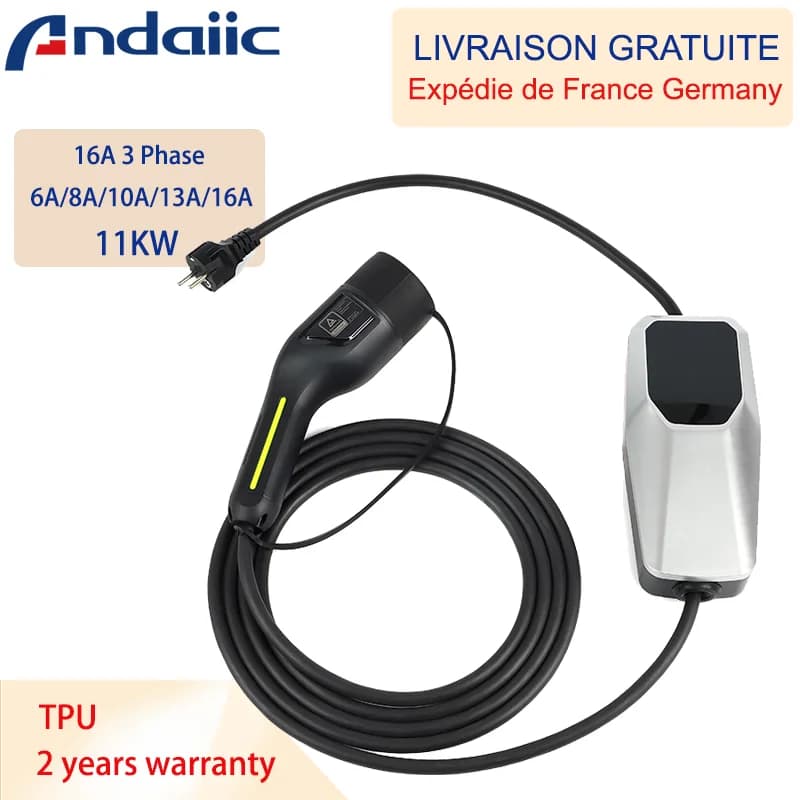 EV Charger Type 2 Type 1 Charging Box for Electric Car 6A-16A 10 Meters 4 Meters 1 phase 3 phase EVSE Charging Cable Mode 2