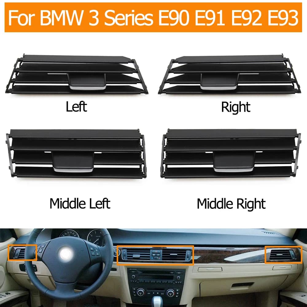 Dashboard Front Air Conditioning AC Vent Grill Outlet Repair Kit For BMW 3 Series E90 E91 E92 E93 2005 2006 2008 2009 2010 2012