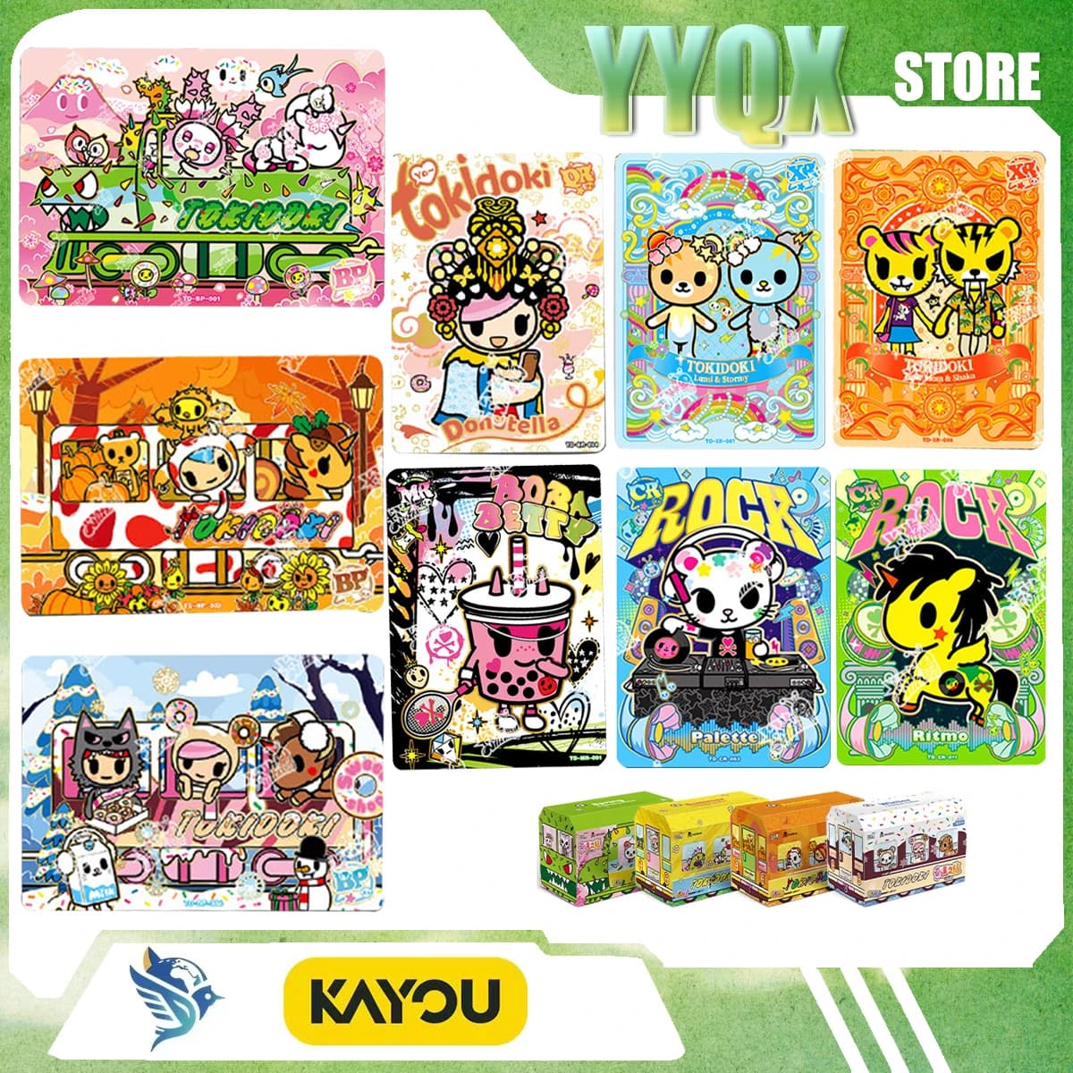 KAYOU 2026 New Tokidoki Collection Card Peripheral Animations Cartoons Comics Surprise Gifts Cute Games Ornaments Rare Trendy