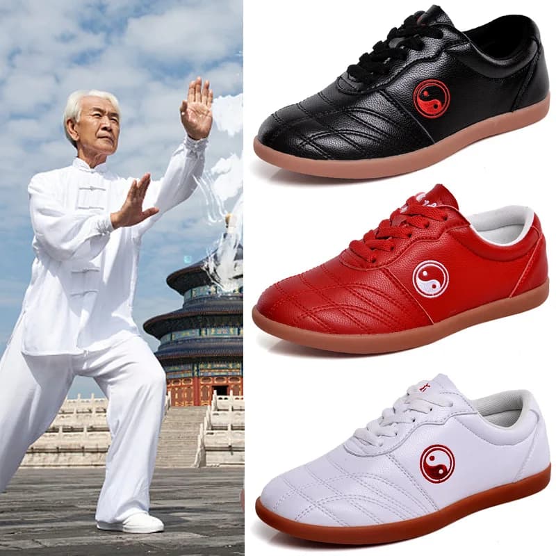 Tai Chi shoes soft cowhide beef tendon soles women's  martial arts shoes kung fu shoes men