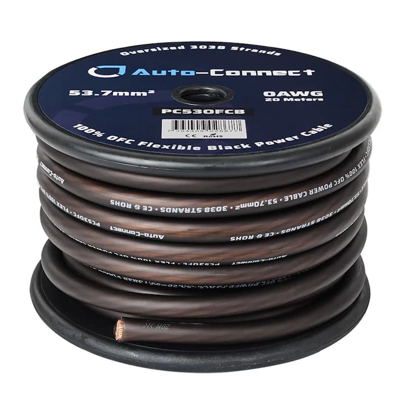 Virtakaapeli 53mm2 Auto-Connect 20m (musta)
