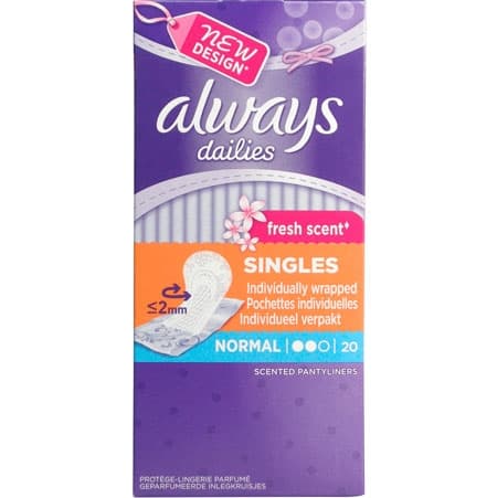 Always Fresh Scent Dailies Normal 20 pcs