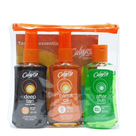Calypso Sun Travel Essentials Tanning Set - 3 pcs