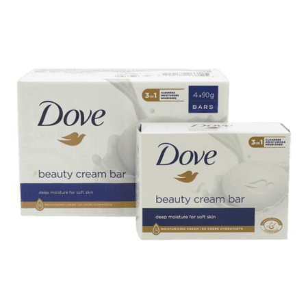 Dove Beauty Cream Bar Soap 4x90g