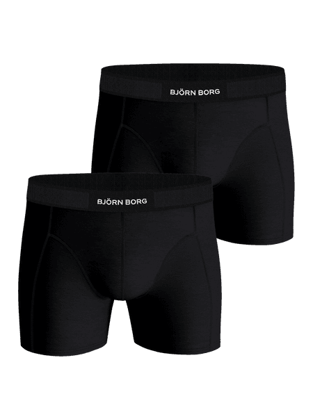 Björn Borg Premium Cotton Stretch Boxer 2-pack Black, XS