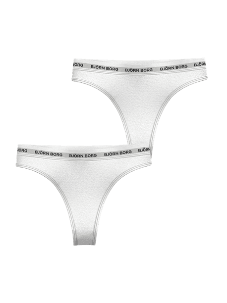 Björn Borg Core Logo Thong 2-pack White, XL
