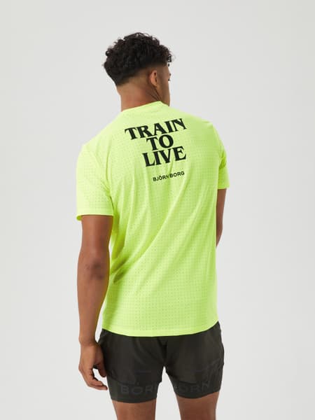 Björn Borg Borg Running Perforated T-shirt Yellow, M