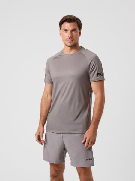 Björn Borg Borg Mesh Panel T-shirt Grey, L