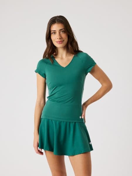Björn Borg Ace V-neck T-shirt Green, XS