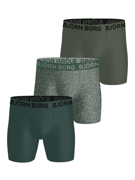 Björn Borg Sports Microfiber Boxers 3-pack Green, M