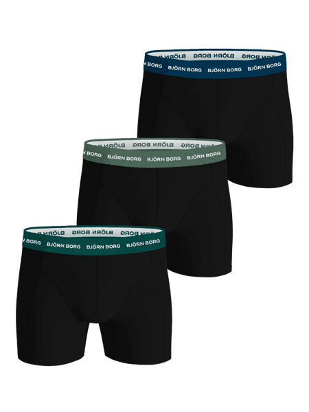 Björn Borg Cotton Stretch Boxers 3-pack Black, XXL