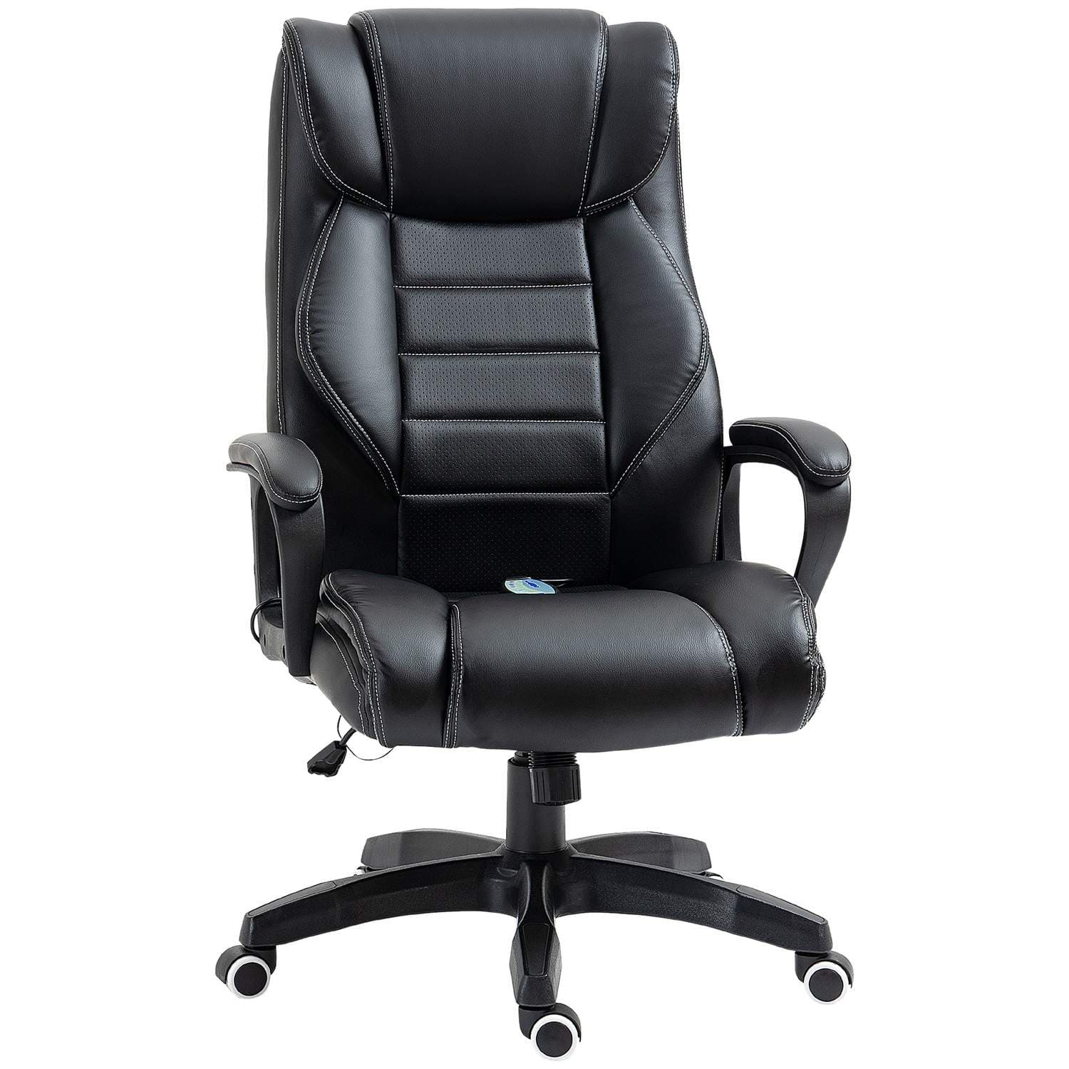 Ergonominen musta hierontatuoli 6 tärinäpisteellä