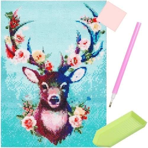 5D Diamond Embroidery Deer 30x40 cm - Rentouttava askartelu