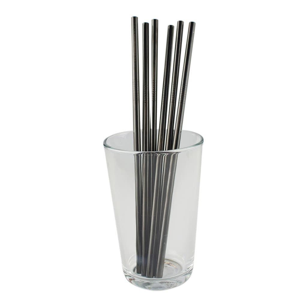 6x Suora Metallipillit - Musta