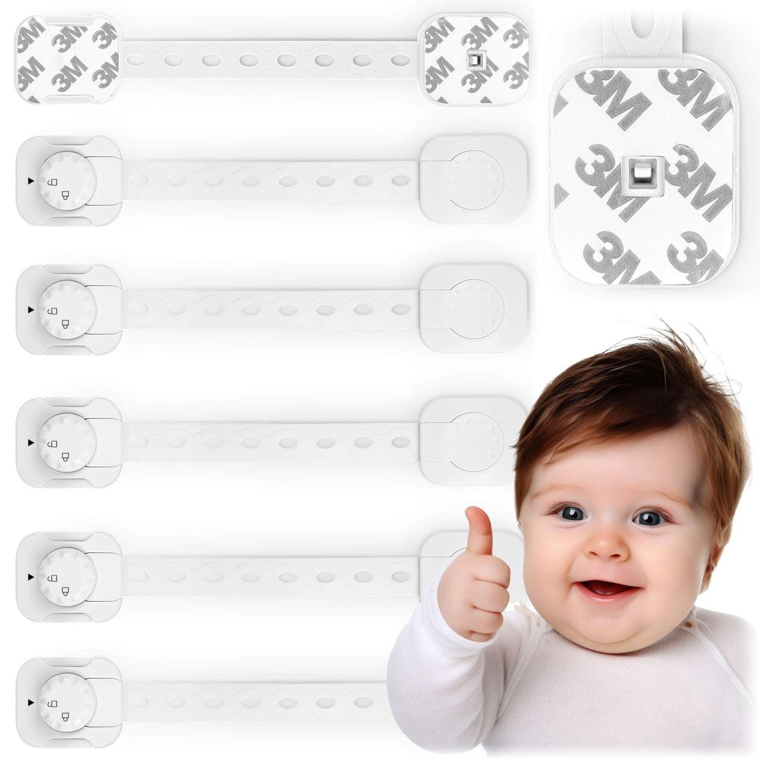 Lapsilukot kaappeihin Ricokids 798200 6 kpl valkoinen