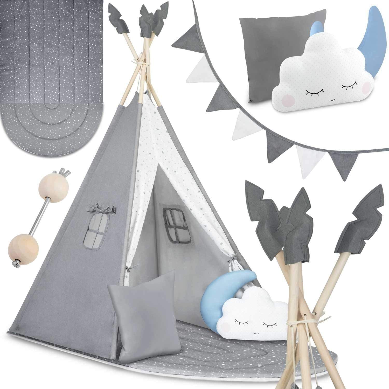 Tipi lasten teltta NK-406 Nukido - harmaa