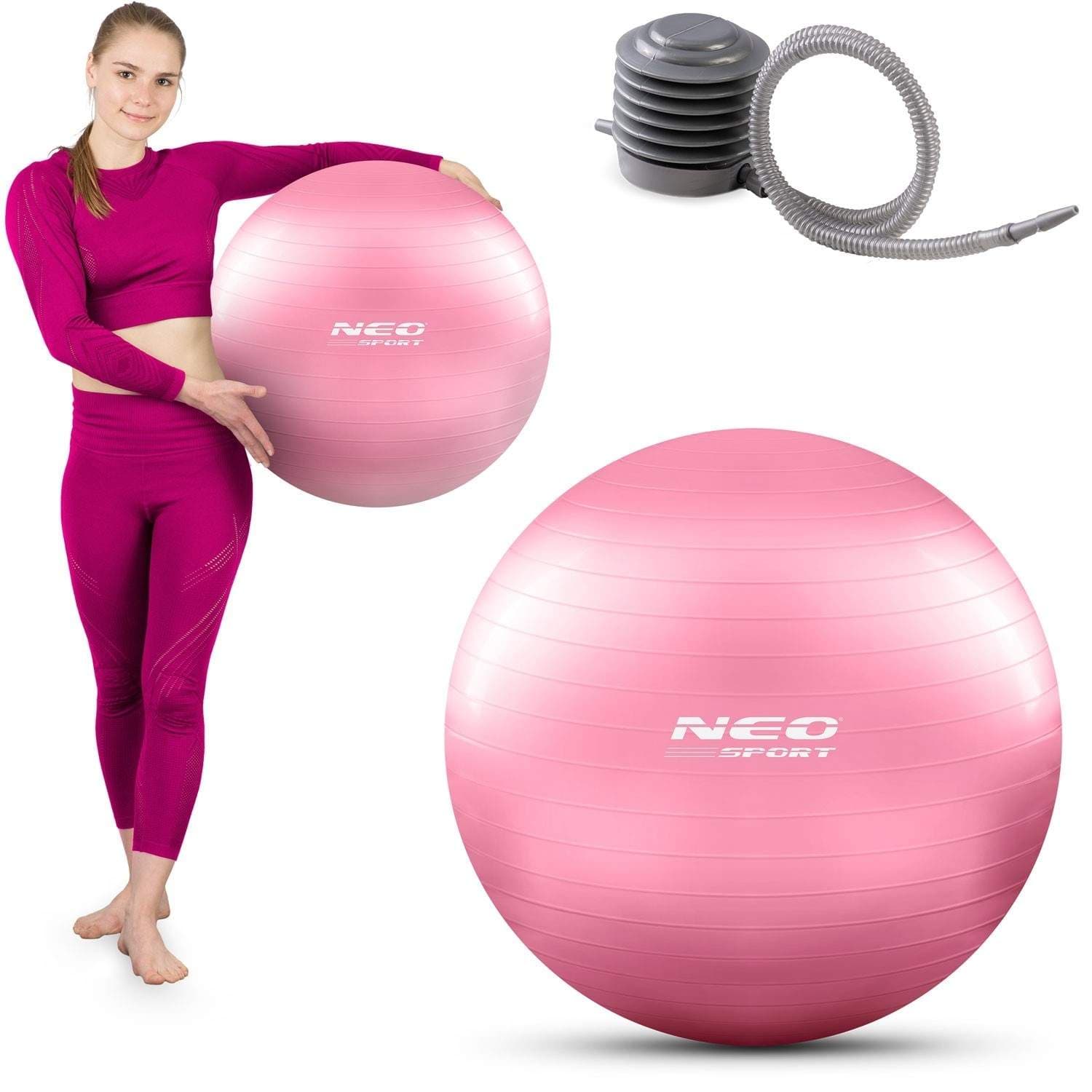 Harjoituspallo 55 cm NS-950 Pinkki
