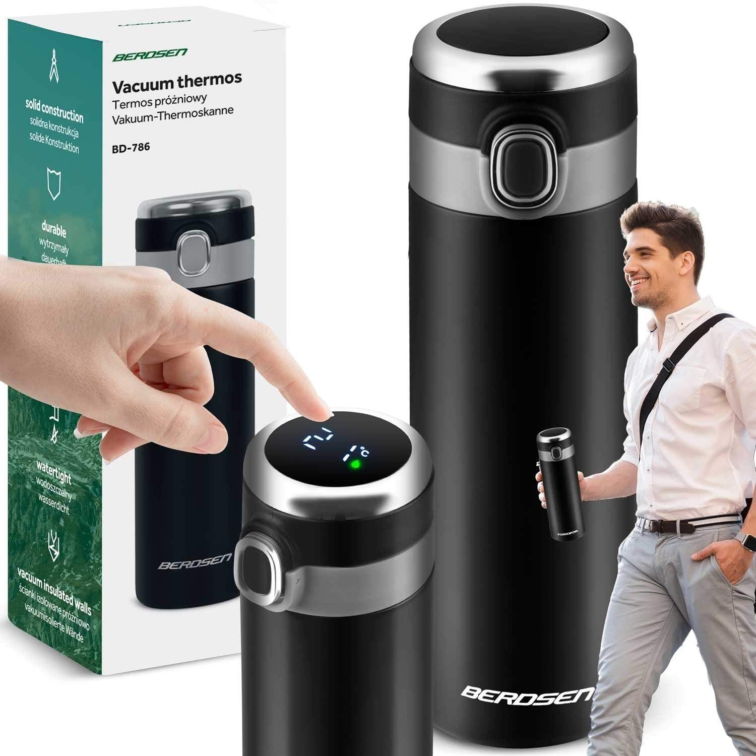 Tyhjiötermospullo 450 ml BD-786 Musta