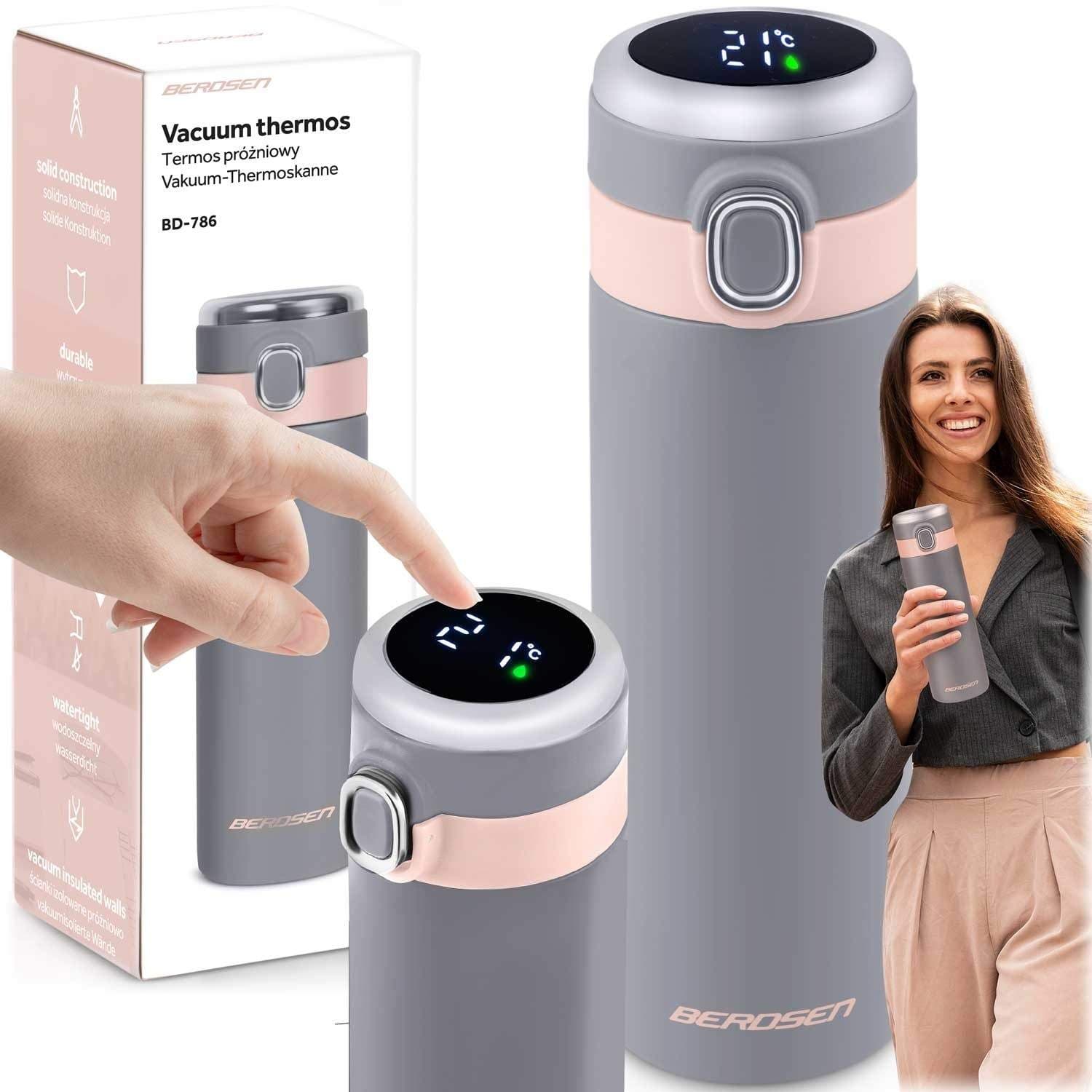 Tyhjiöeristetty termospullo 450 ml BD-786 harmaa