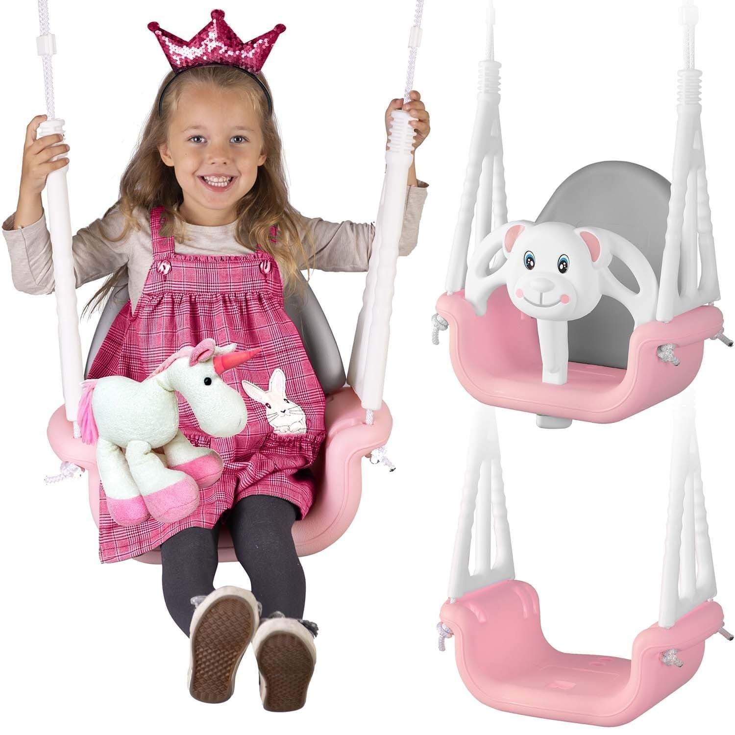 Ricokids 3in1 nalle ämpärikeinu, pinkki