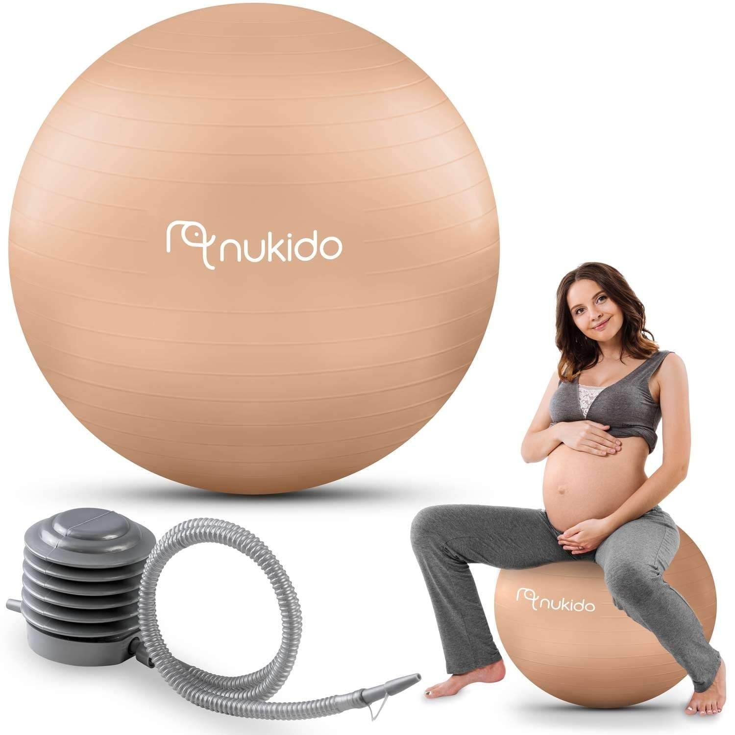 Raskausajan aerobicpallo 65 cm NS-951 beige
