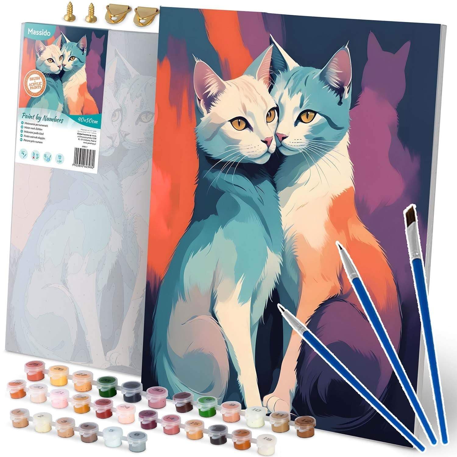 Maalaus numeroilla 40x50 cm Massido Cats