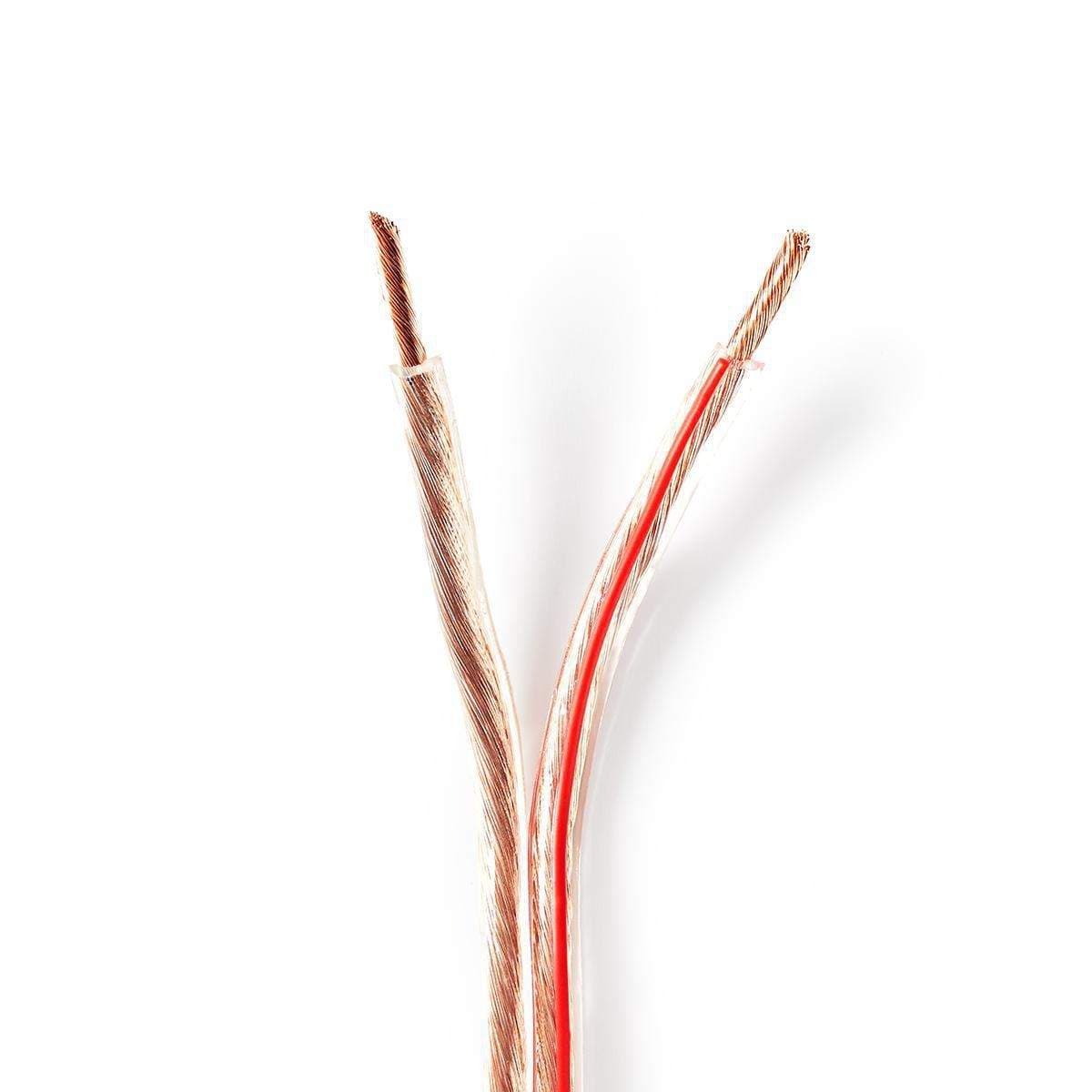 Kaiutinkaapeli | 2x 4.00 mm² | Kupari | 25.0 m | Pyöreä | PVC | Läpikuultava | Kela