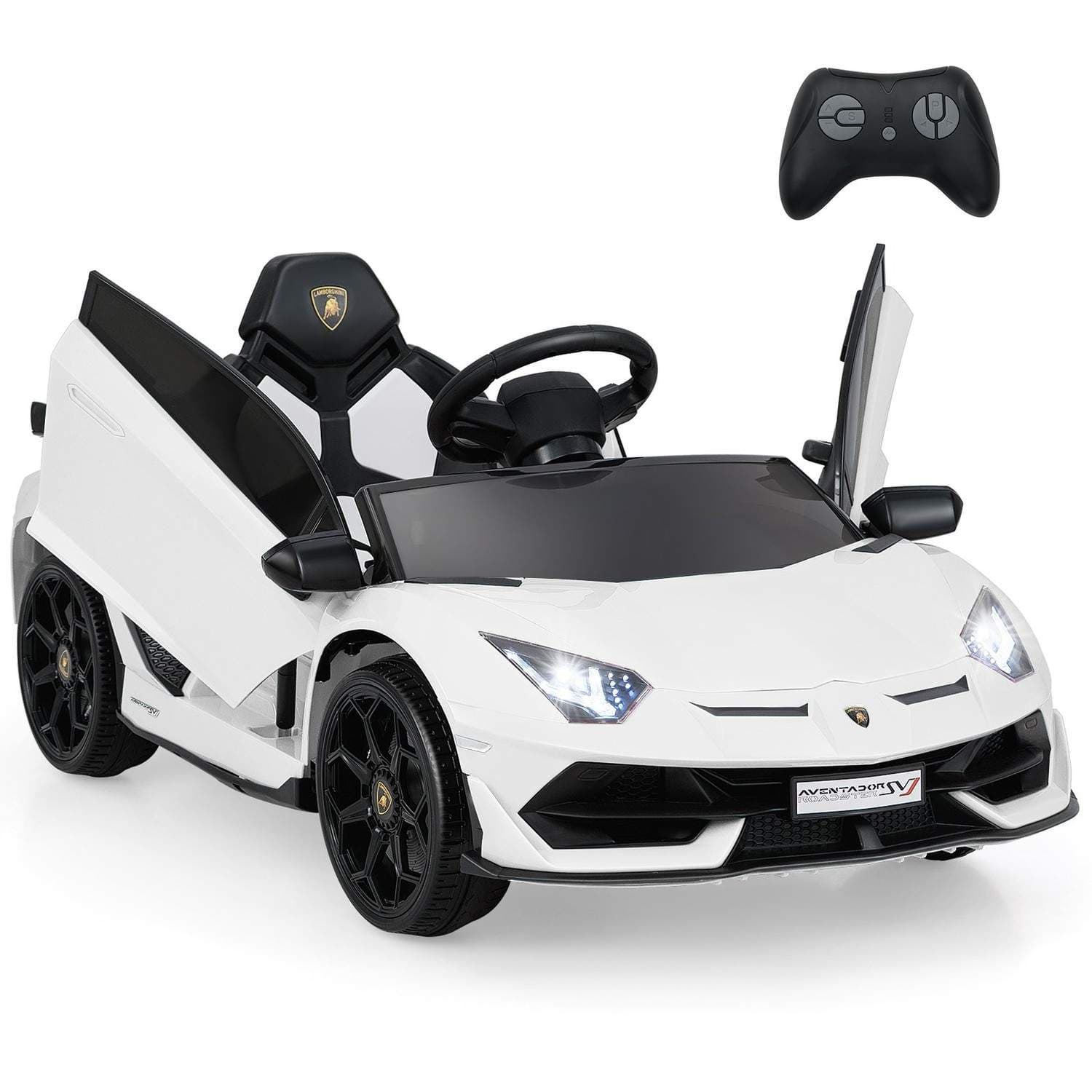 Lasten sähköauto – Lamborghini-tyylinen, kaukosäädin ja LED-valot