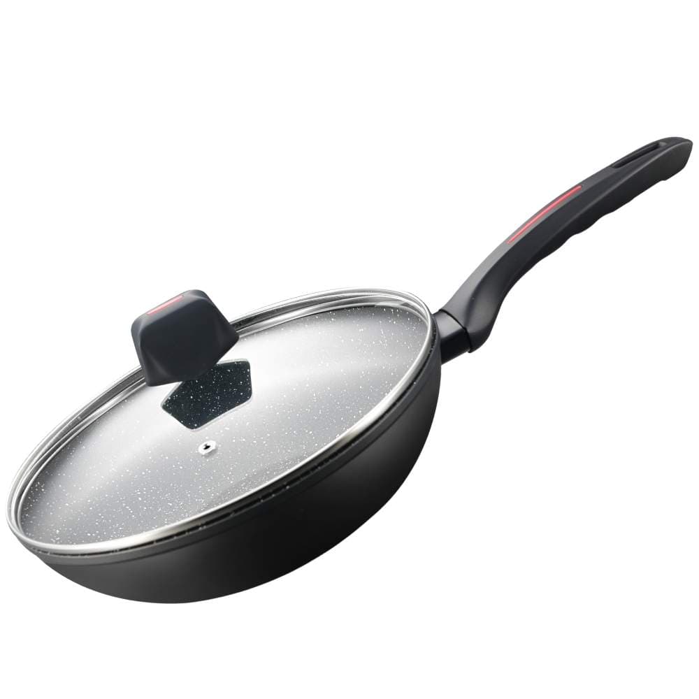 30 cm tarttumaton marmoriwokki, induktioyhteensopiva