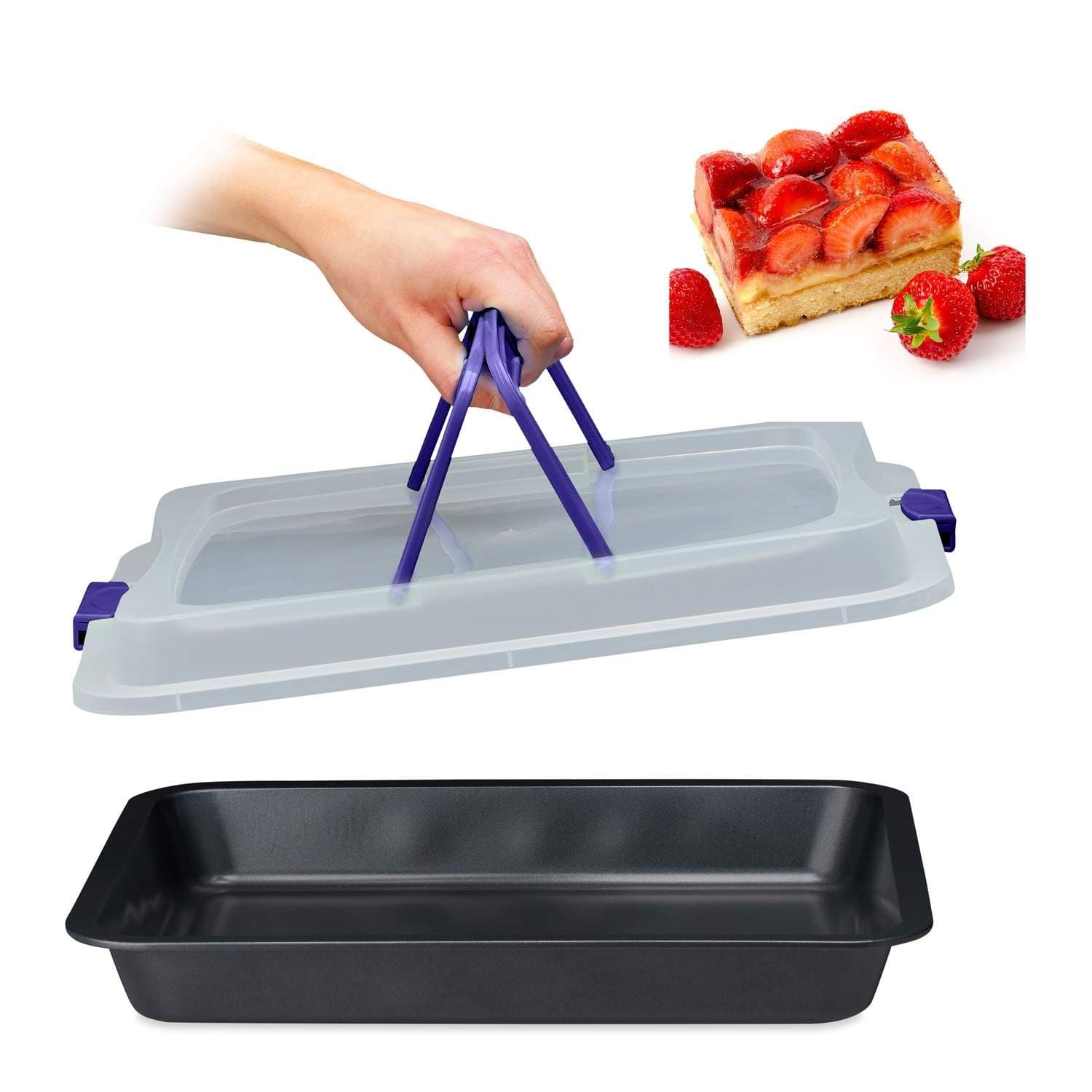 Leivinpelti kannella – tarttumaton, 3-in-1-teline