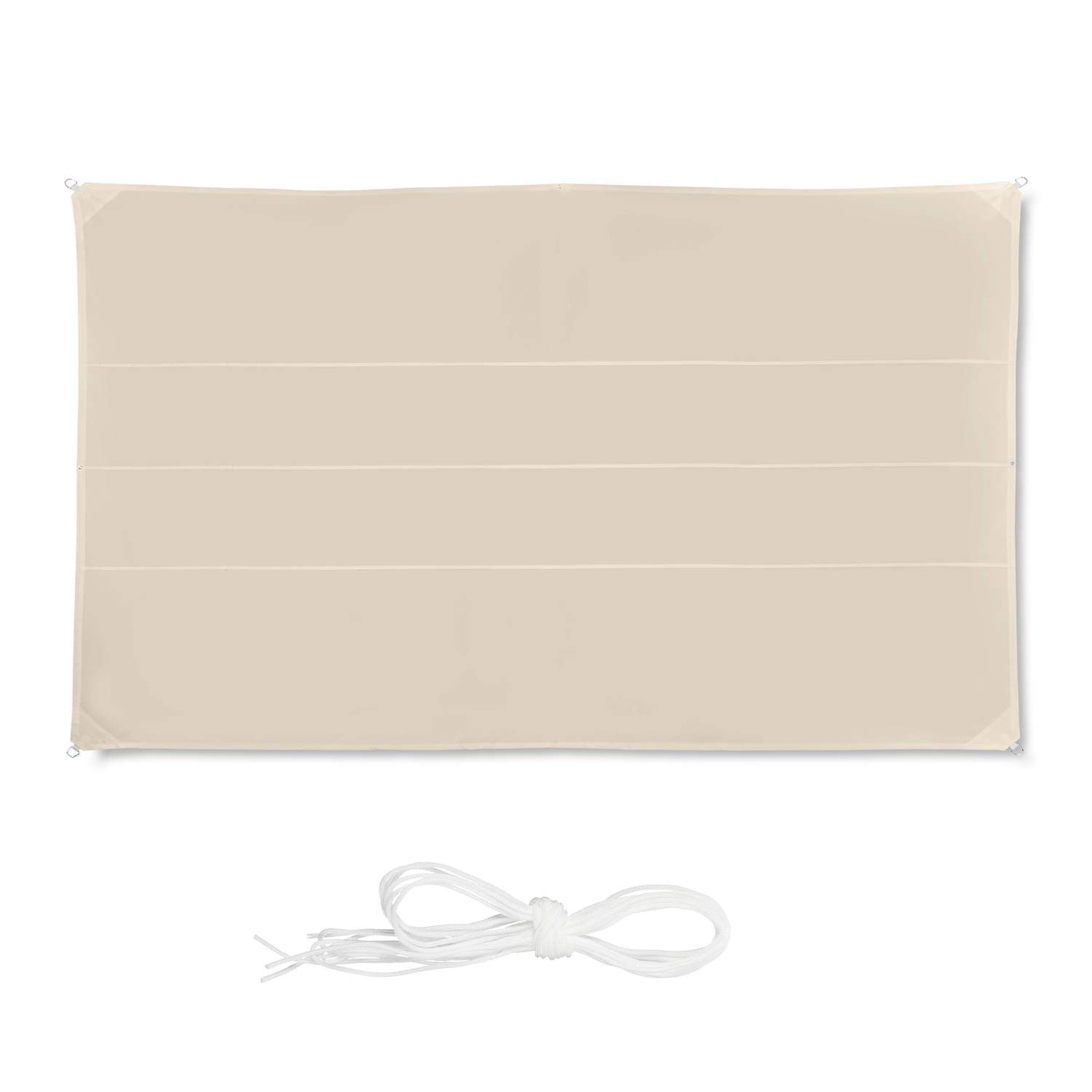 Beige suorakaiteen muotoinen markiisi – UV-suojaussuojapurje