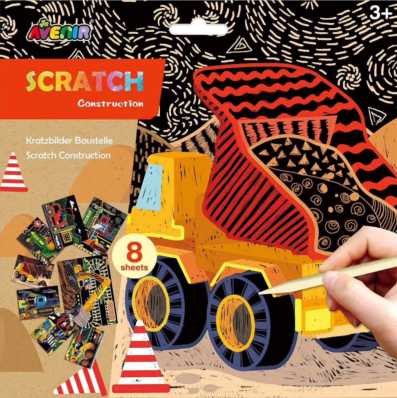 Scratch Construction Paper, 50 arkkia, erilaisia ​​värejä