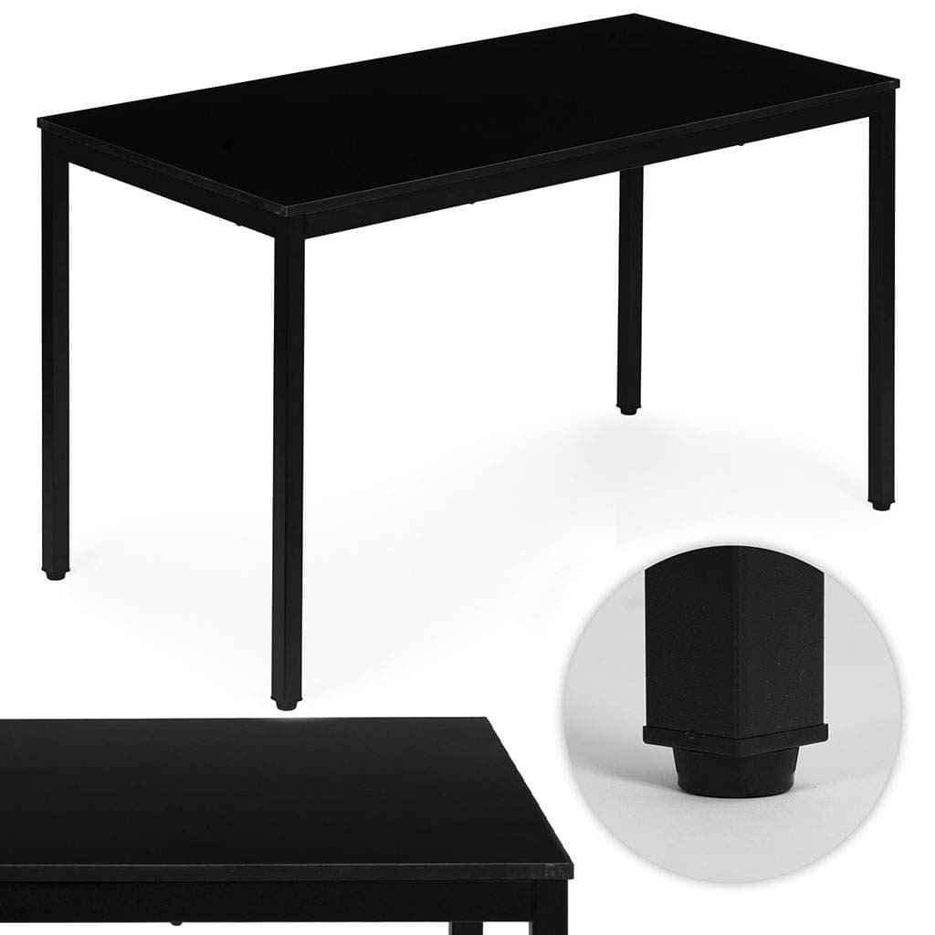 Keittiön ruokapöytä tai työpöytä – 120x60 cm, musta, liukumaton