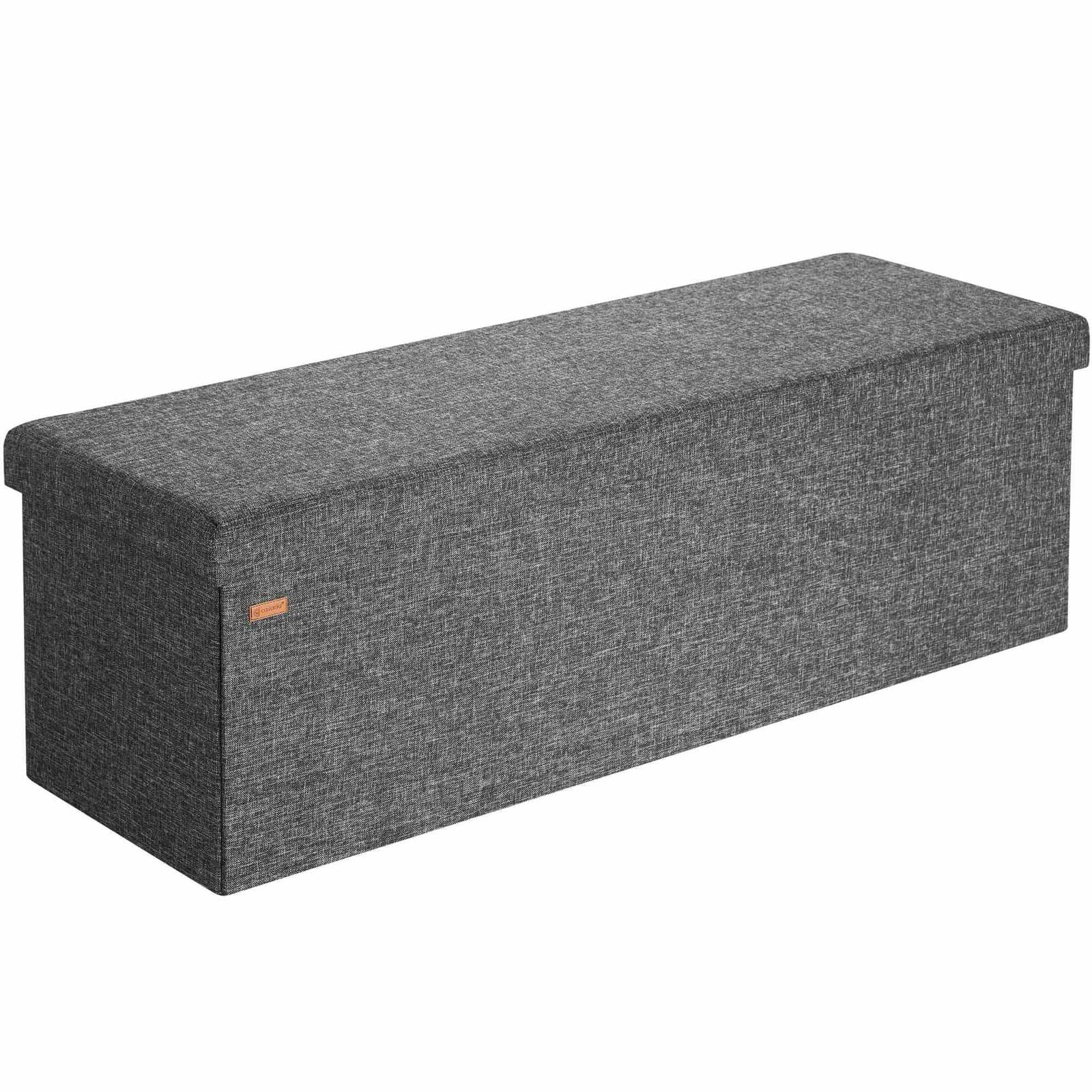 Taittuva säilytyspenkki, tummanharmaa, 115 cm, MDF