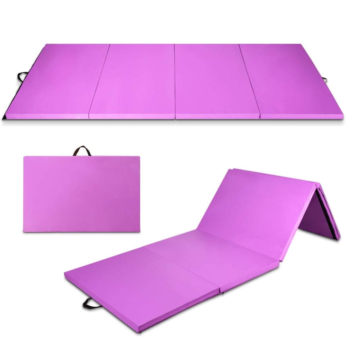 Kokoontaitettava voimistelumatto – 240x116x5 cm, violetti, EPE-vaahto