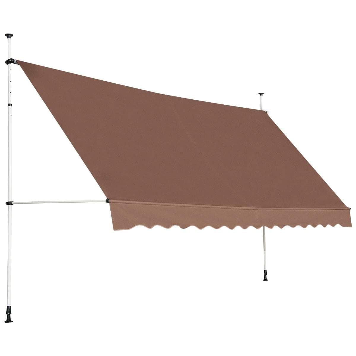 Sisäänvedettävä parvekemarkiisi, 400 cm leveä, UV-suojattu, säädettävä