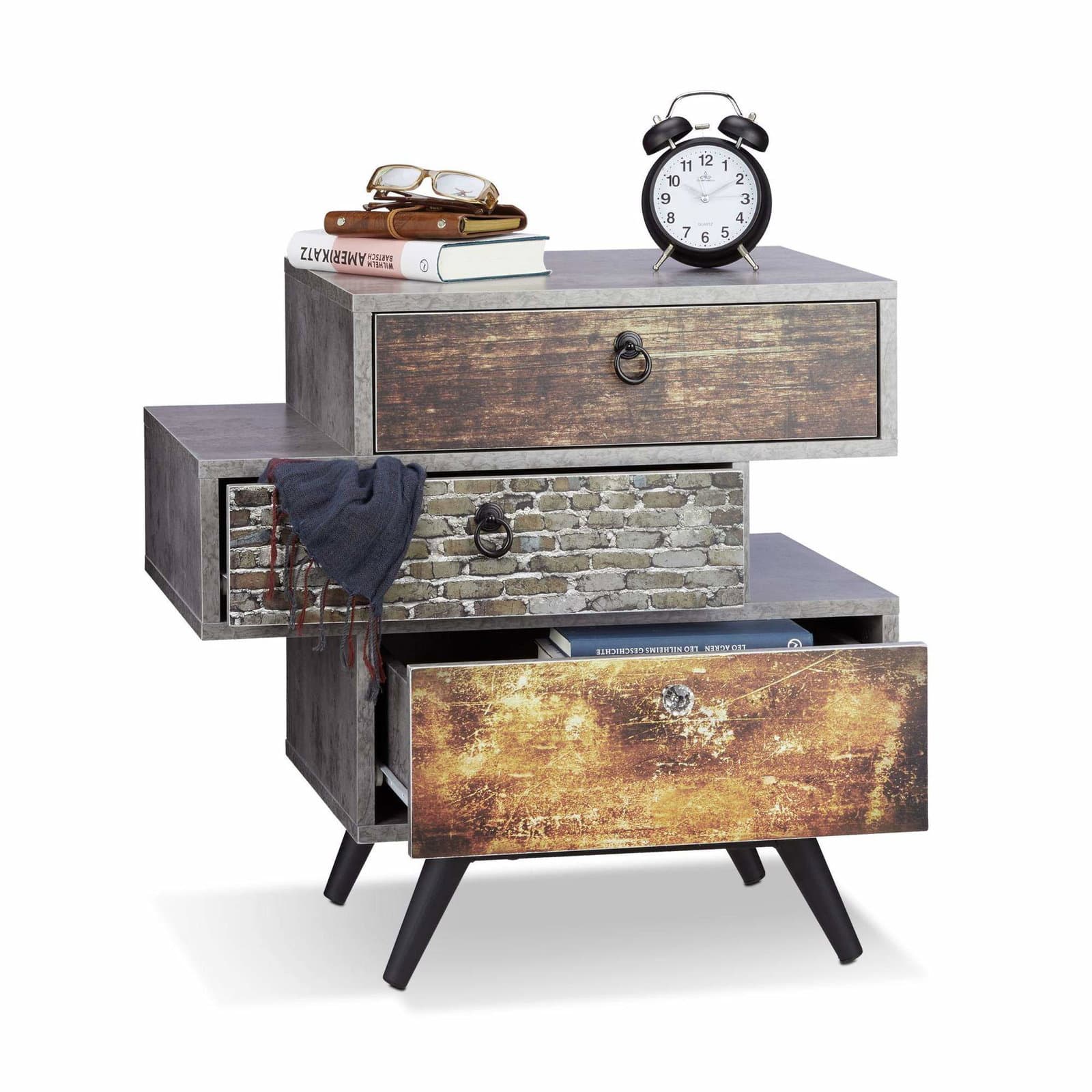 Vintage lipasto 3 laatikolla