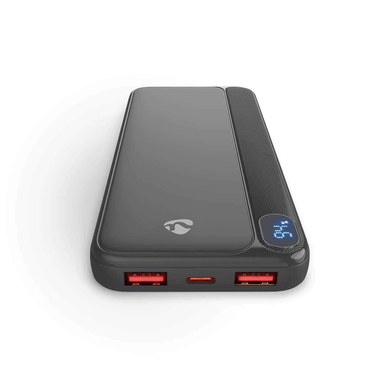 Varavirtalähde 10000mAh, 3 lähtöä, USB-C ja USB-A, pikalataus