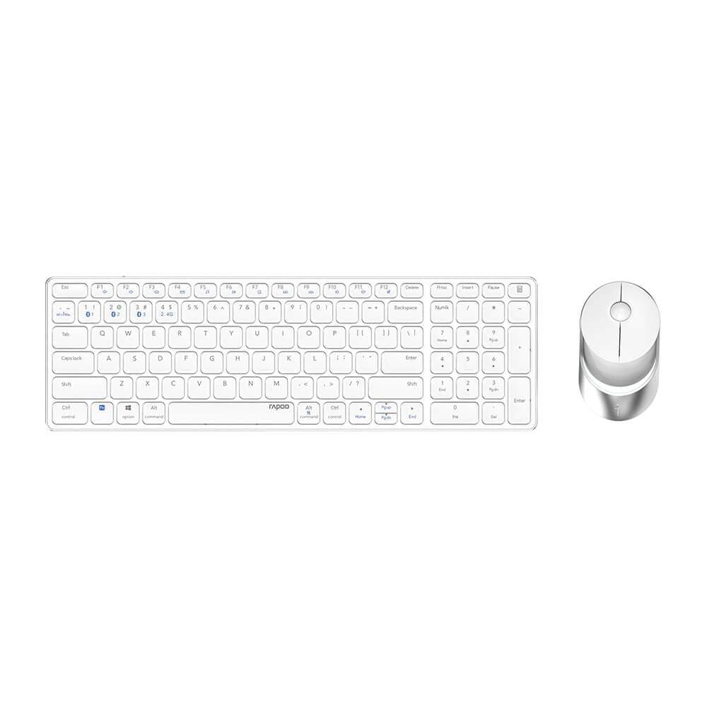 RAPOO näppäimistö/hiirisarja 9750M Wireless Multi-Mode White