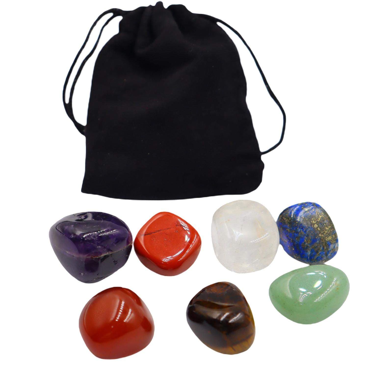 7x Chakra kivet säilytyspussin kanssa