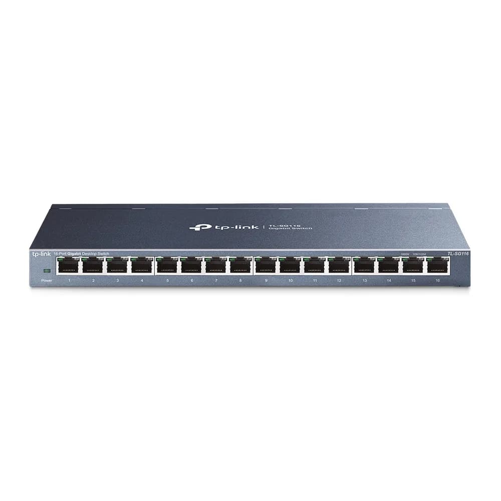TP-Link TL-SG116 - 16-porttinen Gigabit-pöytäkytkin, Musta