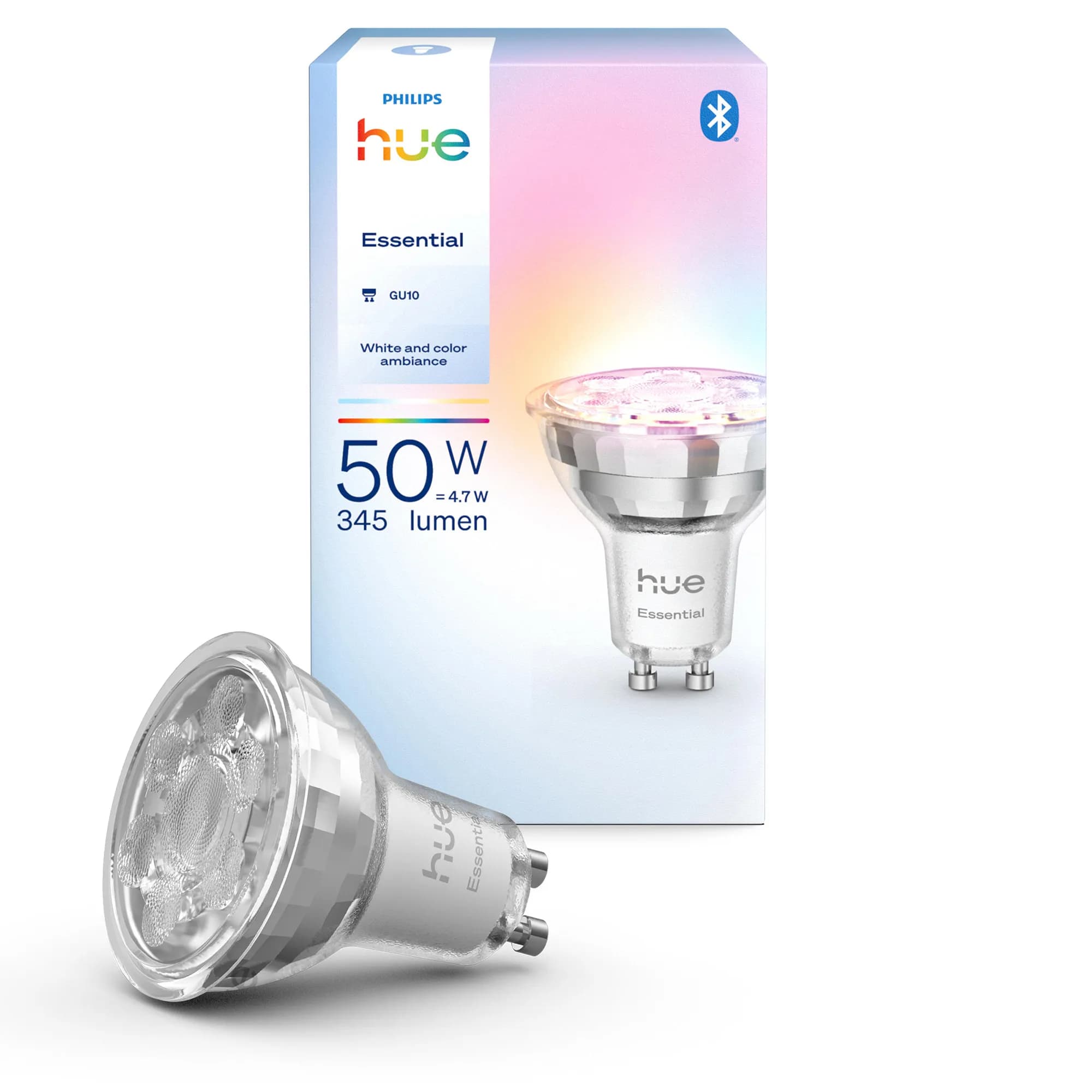 Philips Hue White and Color Ambiance älykäs GU10 LED-kohdelamppu, 4,7 W, 345 lm, 1 kpl
