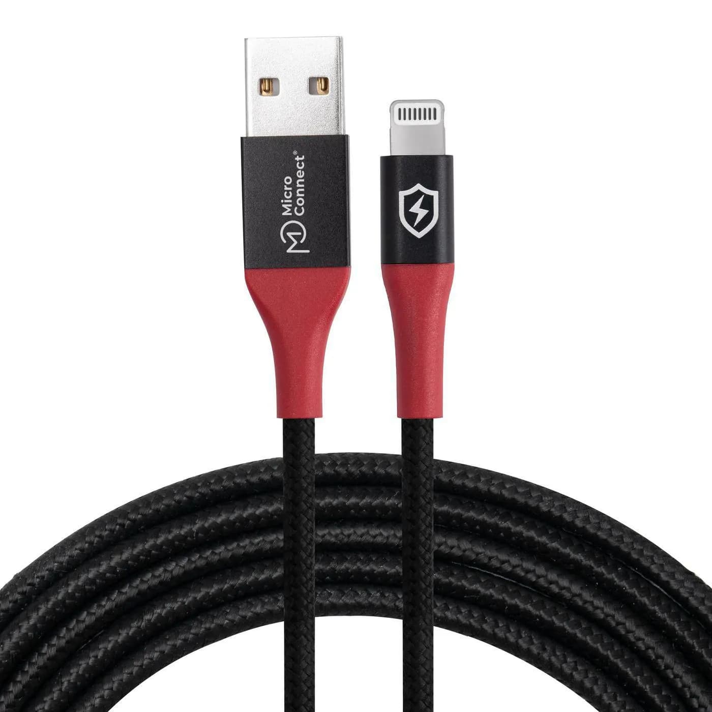 Microconnect Safe Charge Data Blocker USB-A - Lightning -kaapeli, 1.5m