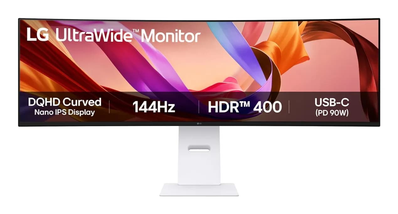 LG 49U950A-W 49" Dual QHD, Nano IPS -kaareva näyttö, USB-C hub