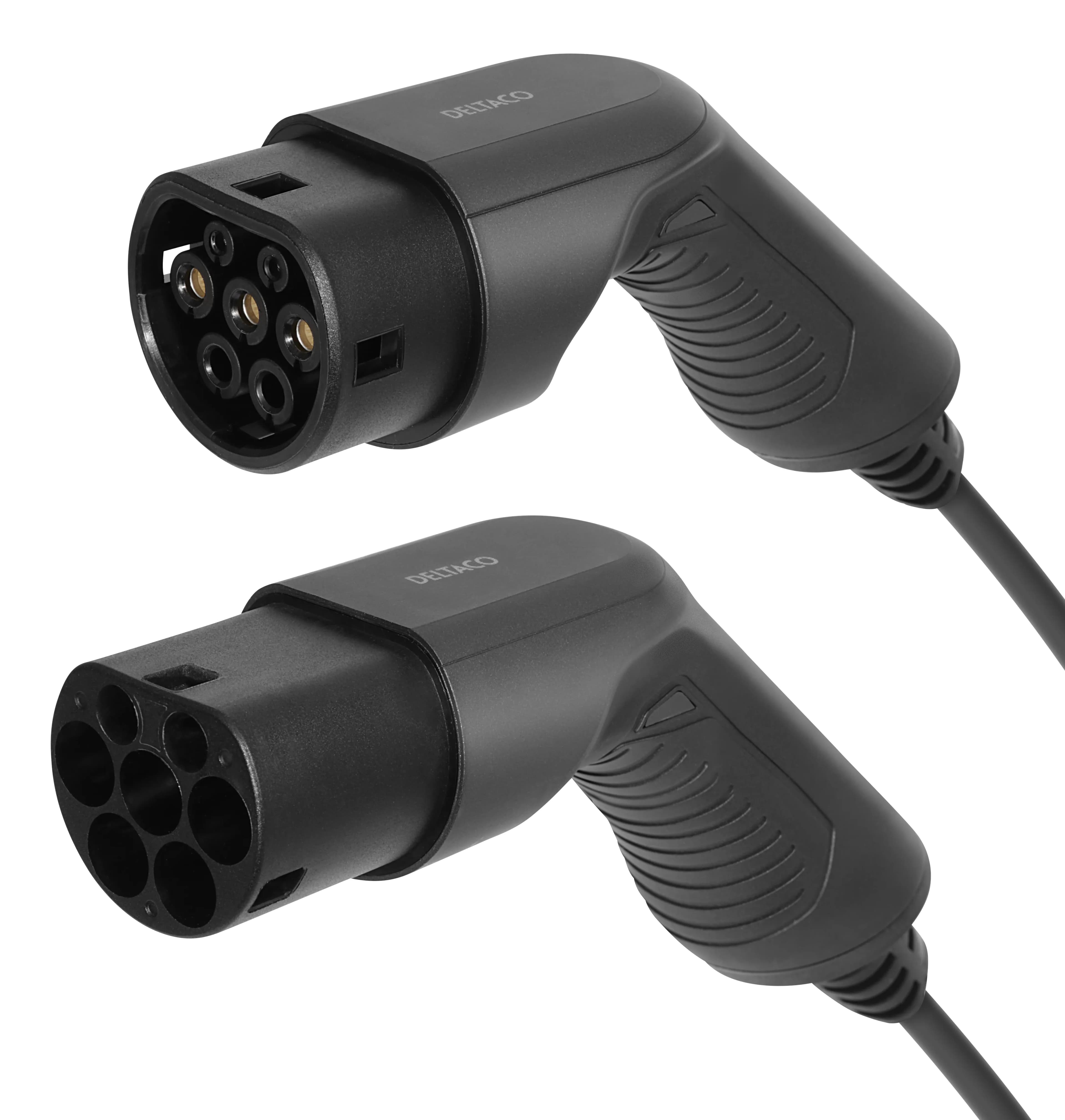 DELTACO e-Charge, cable type 2 - type 2, 1 phase, 16A, 7M -sähköauton latauskaapeli