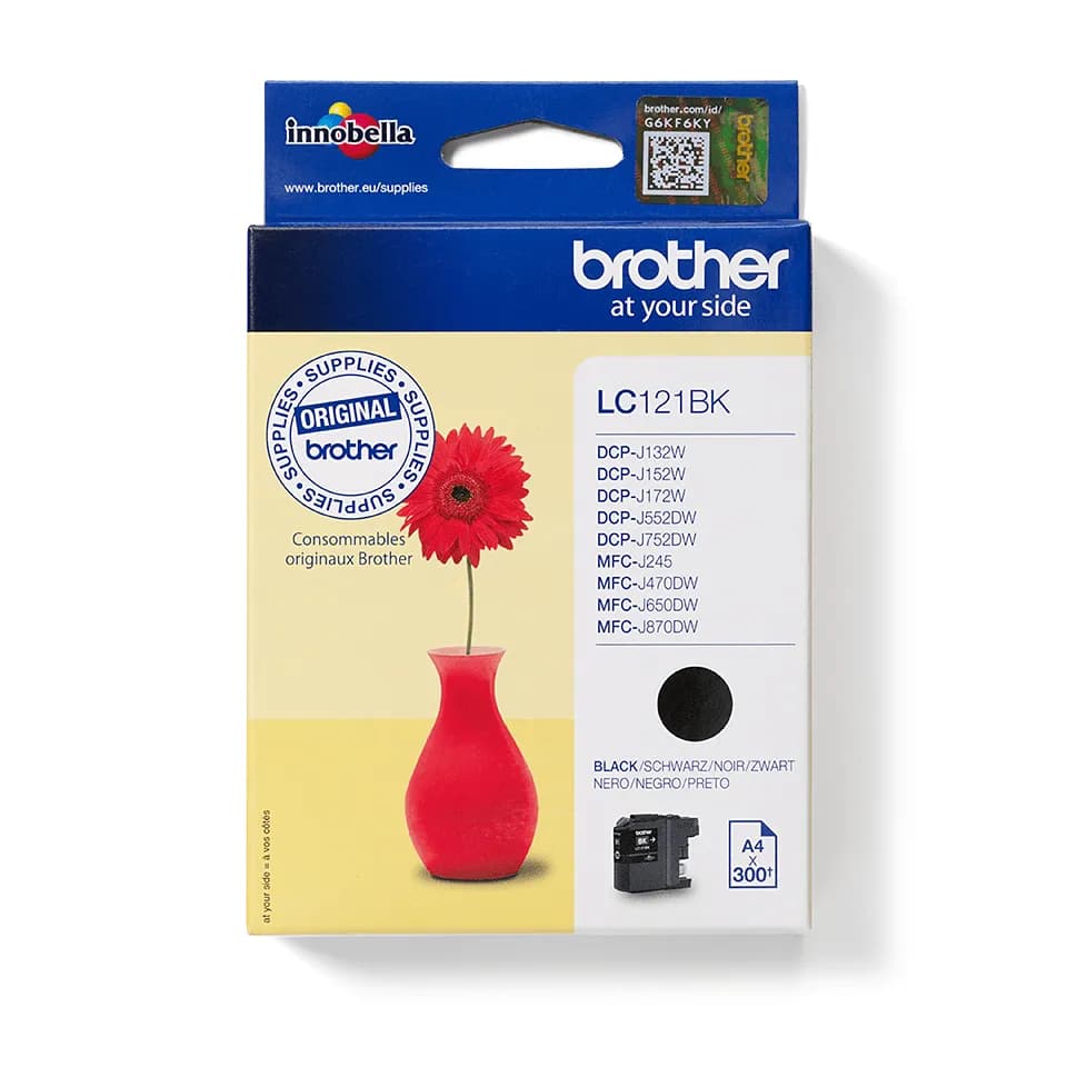 Brother LC121BK -mustekasetti, musta