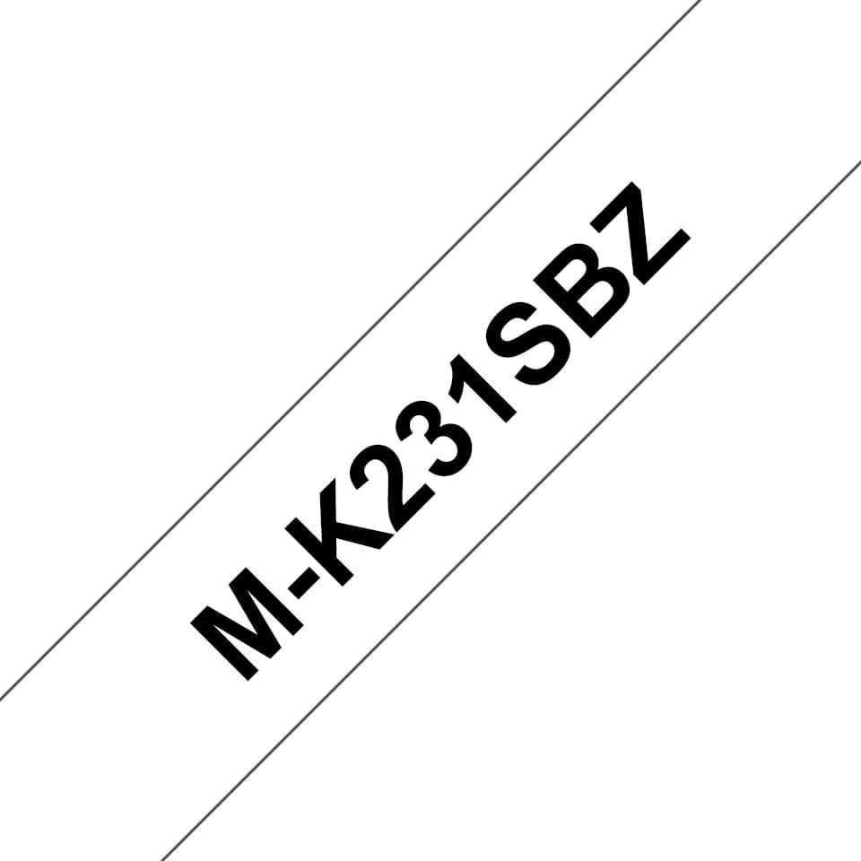 M-K231 tape 12mm black/white