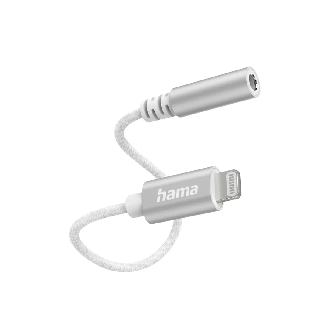 Hama Lightning - Audio 3.5mm -sovitin, Valkoinen
